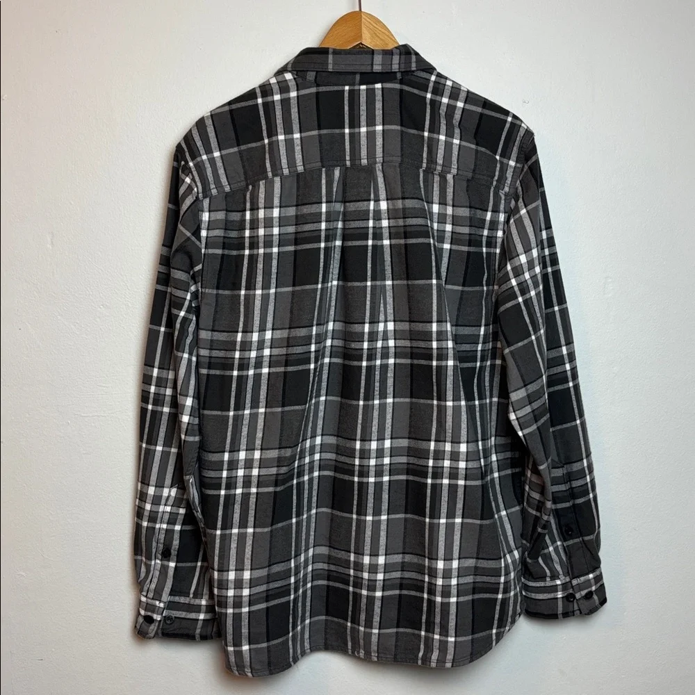 The North Face Arroyo Men's Large Long-Sleeve Flannel Shirt Gray‎ Plaid